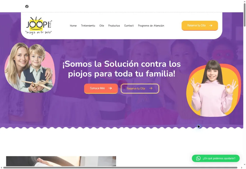 Vista de la página web de Joopi Kids PR